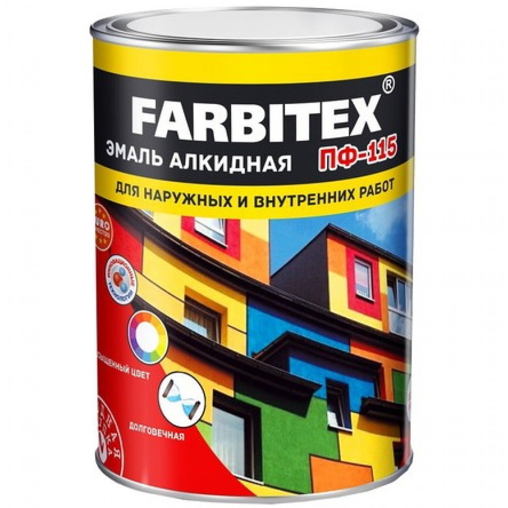 Эмаль ПФ-115 FARBITEX голубой 2,7кг