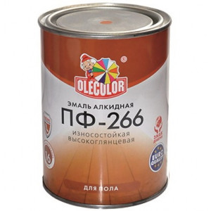 Эмаль ПФ-266 золотистая 0,9кг "OLECOLOR"