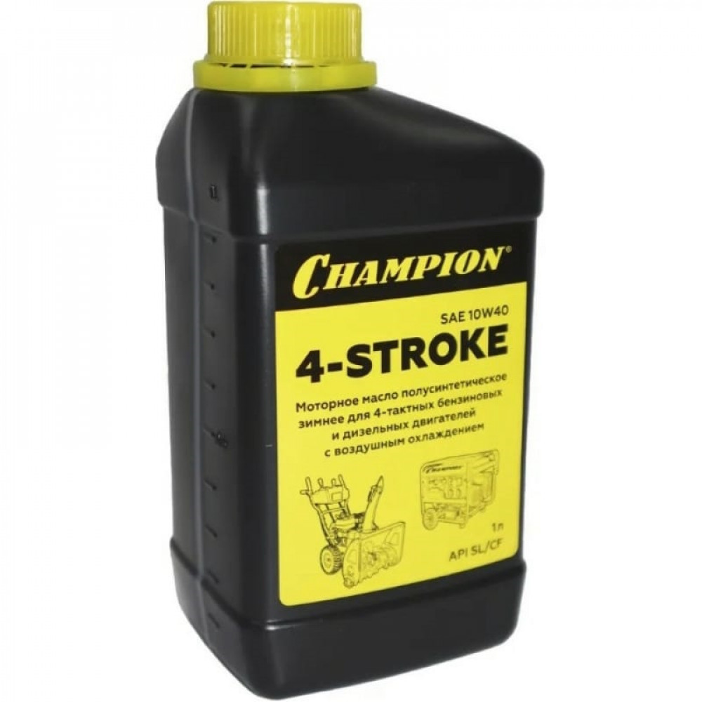 Масло для 4-тактных двигателей полусинтетическое зимнее CHAMPION SAE 10W40 API SL/CF 1 л