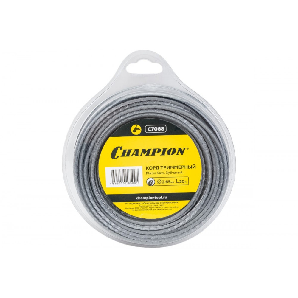 Корд трим.CHAMPION Platin Saw 2.65мм*30м (зубчатый)