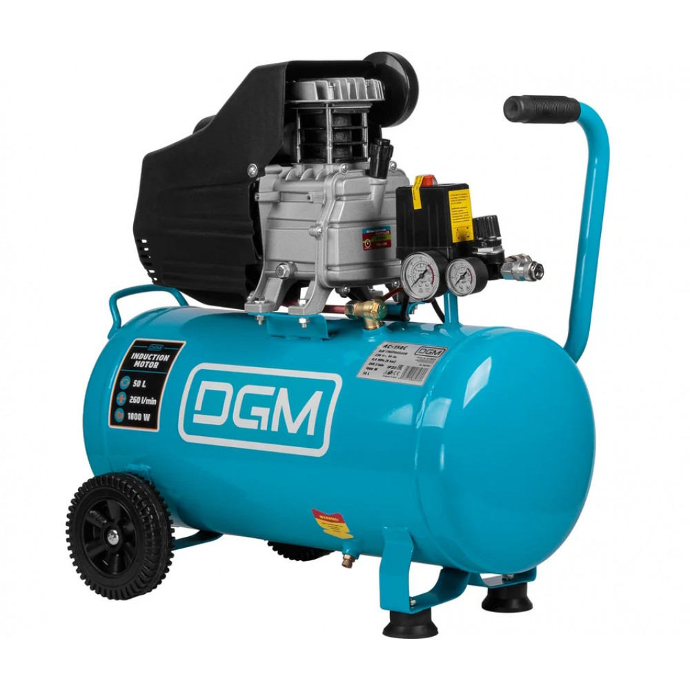 Компрессор DGM AC-150C коаксиальный (260 л/мин, 8 атм, коаксиальный, масляный, ресив. 50 л, 230 В,