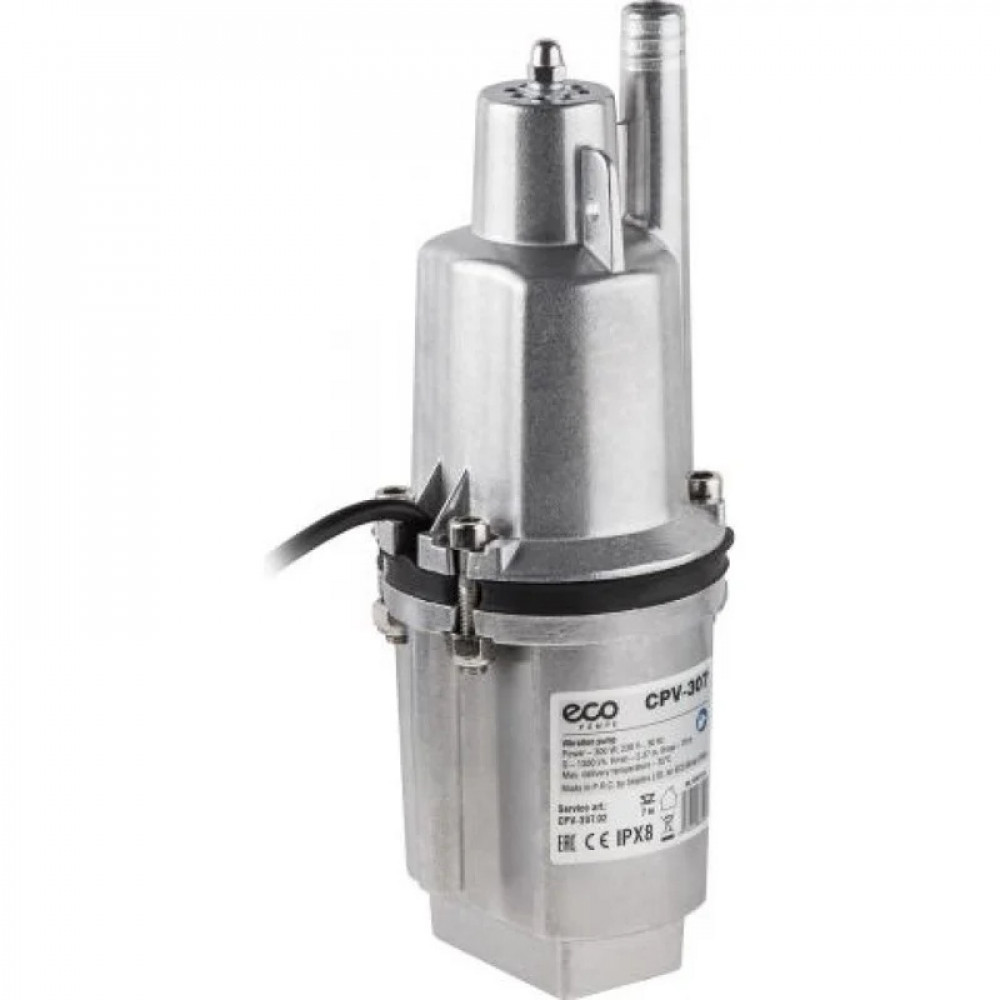 Насос вибрационный ECO CPV-307 (300Вт, 1300 л/ч, с питающ. пров. 10м, верх.забор воды, аналог Ручеек