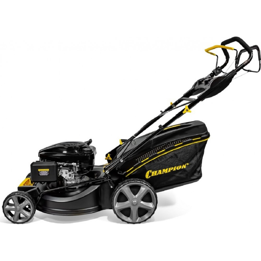 Газонокосилка CHAMPION LM5344 (PRO 4,4кВт привод 525мм 65л 25-75мм 1рычаг/6, 38кг 4в1)