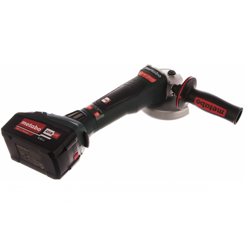 УШМ аккумул.Metabo WB 18 LTX BL 125 Quick + аккумулятор 4,0 Ач + зарядное устройство ASC 55 (T03360)